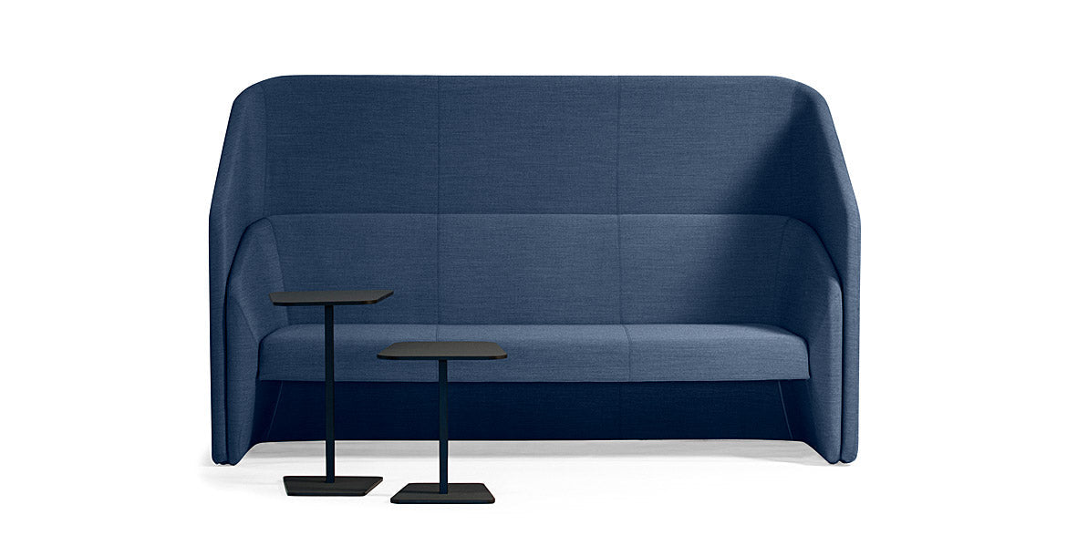 3 Seater Office Sofa For Office Environment and High-Back Privacy & Comfort with Suede Upholstery.