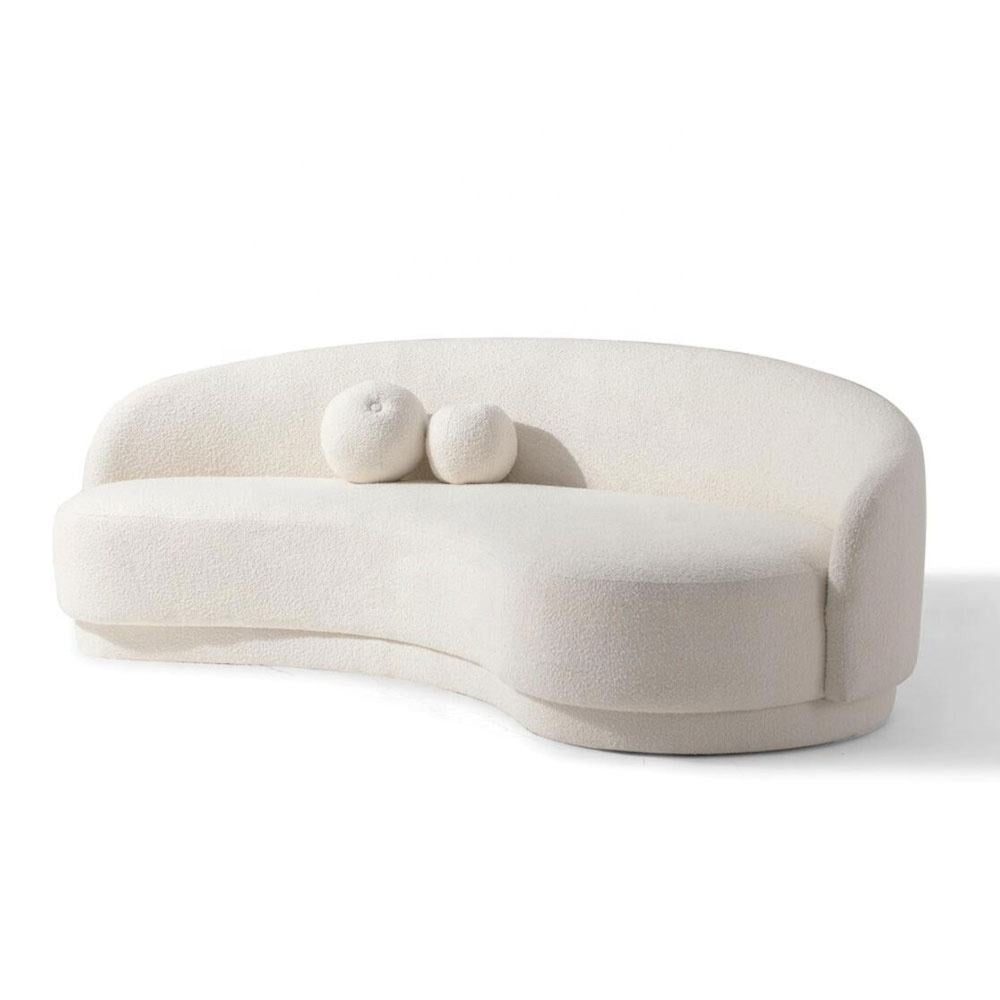 4-Seater Italian Sofa for Home Furniture with Premium Upholstery, and Curved Design for Living Spaces