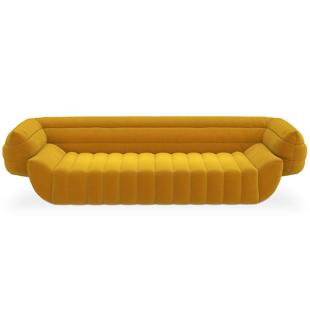 Modern 3-Seater Velvet Sofa with Plush Foam Cushion and soft texture with modern design