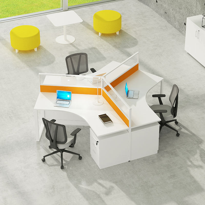 Modern Design Office Y Shaped Cubicle Convertible Multi Workstations Screen Partition Desk Sets