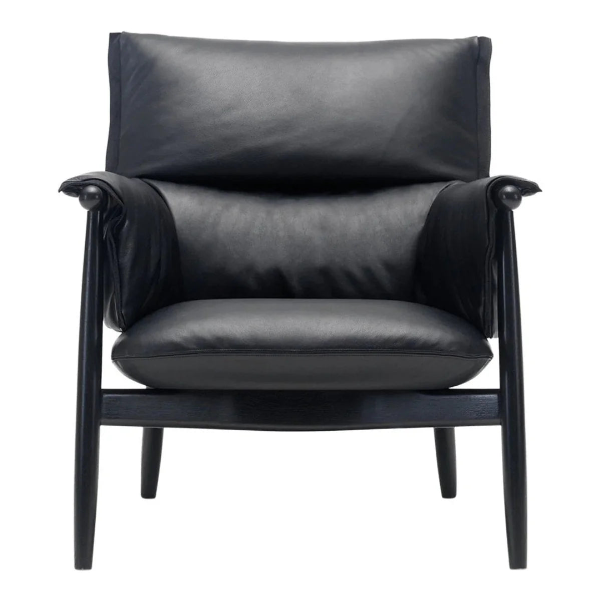 Lounge Chair Sofa, Upholstery Pu leatherette ,Durable Design For Living Room or Bedroom -Black