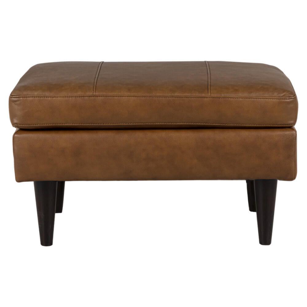 Ottoman For Home Furniture Modern & Durable Design Upholstery Pu Leatherette Foot Rest for Office for living Room - Brown