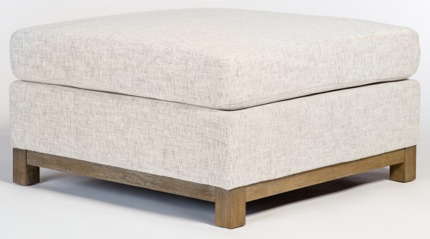 Ottoman For Home Furniture Modern Design Upholstery Fabric Foot Rest, Pouf for Office for living Room, Bedroom - Off White