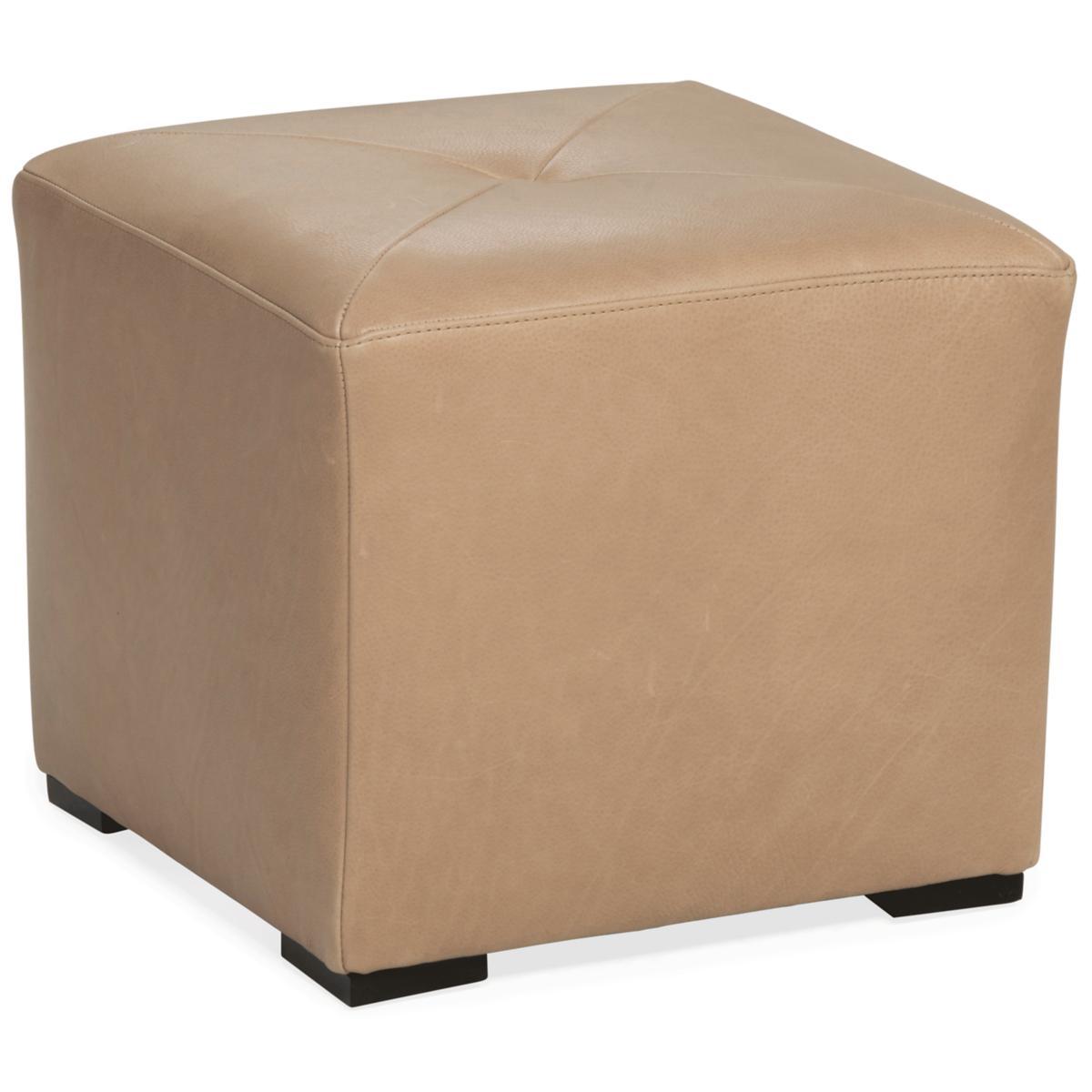 Ottoman For Home Furniture Modern Design Upholstery Pu Leatherette Foot Rest, Pouf for Office for living Room, Bedroom - Brown