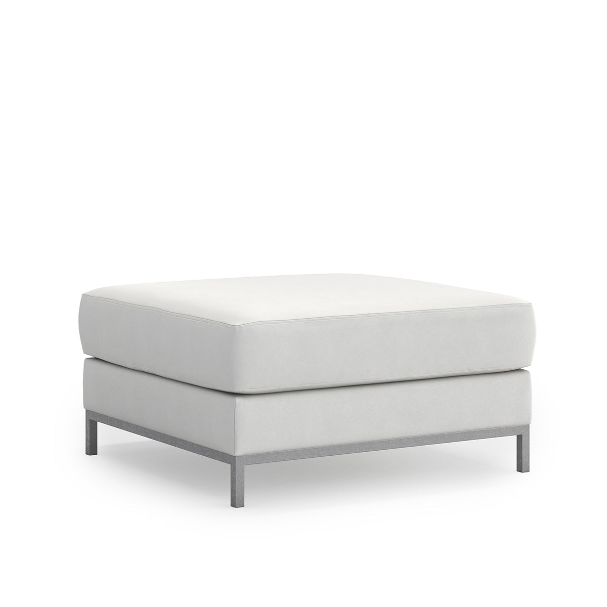 Ottoman for Home Furniture with Cuboid Shape Upholstered Fabric, Metal base Perfect for your Living Room.