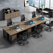 Modern Linear Workstations Made in Particle Board with High quality for Durable and Luxury Look in Office