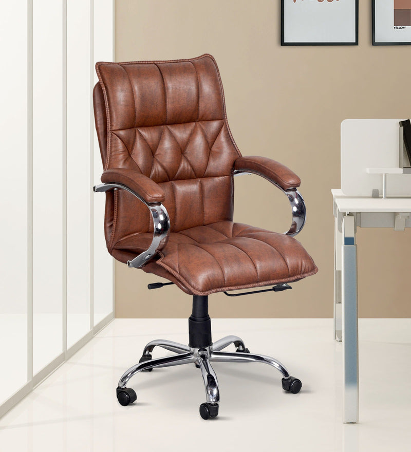 Director Chair in High Back with Chrome Base