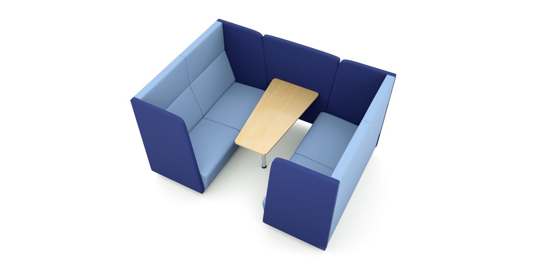 4-Seater Office Sofa with a Streamlined Look, Perfect for Contemporary Offices, Co-working Spaces, Spacious and Meeting