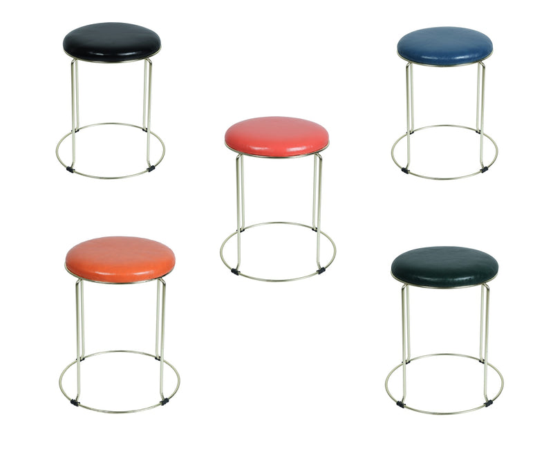 Doctor Stool in Leatherette with Metal Frame Legs Base(Pack of 5)