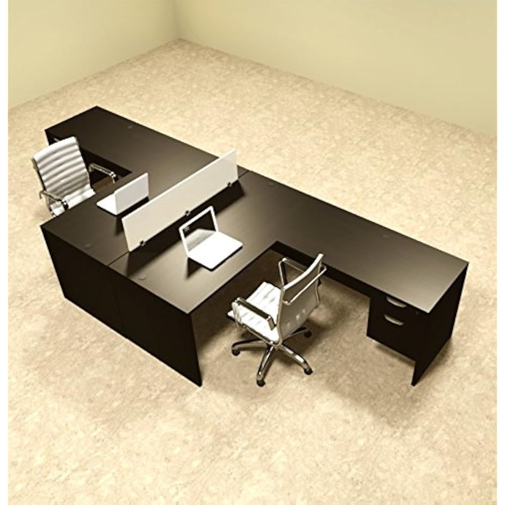Partner Director Desk with Dual Seating, Integrated Side Storage, Drawers & High-End Finish