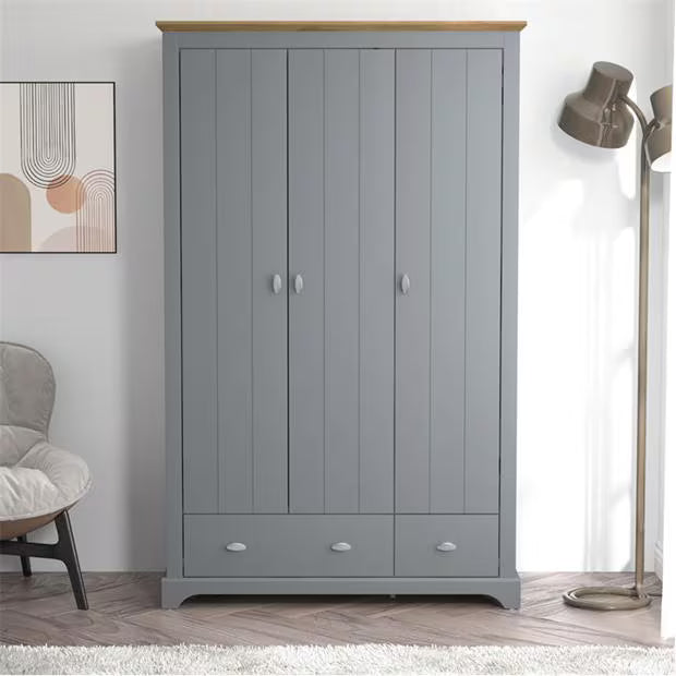 Wardrobe for Home 3-Door Ultra-Modern Look and Ultra-Modern Look and Soft-Close Hinges for Ease of Use