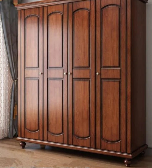 Wardrobe for Bedroom and Premium Space-Saving Wardrobe with Elegant Finish with 4 Doors.