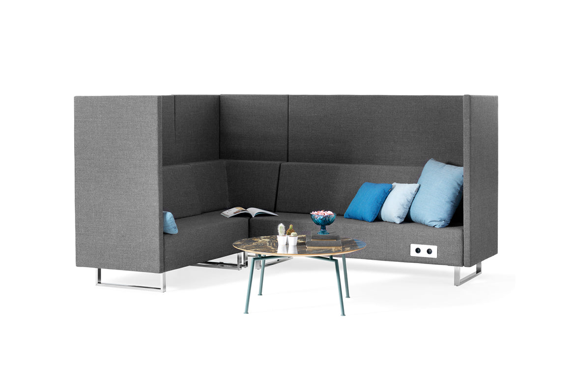 L-Shaped Office Sofa with Modern Designs and Configurable Modular Sofa for Workspaces