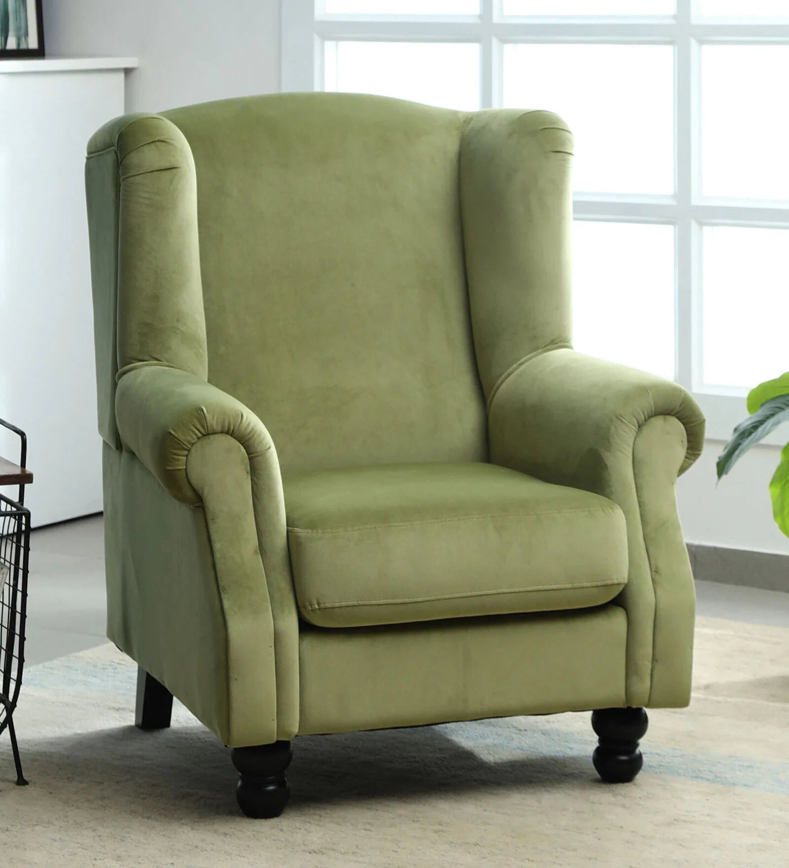 Lounge Chair For Home Furniture Durable Design Upholstery Velvet Comfortable Seating for Living Room & Offices - Green