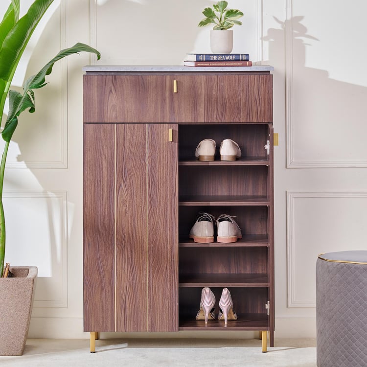Wooden Shoes Storage Cabinet with Wooden Shelves, Long-Lasting Finish and Spacious Design