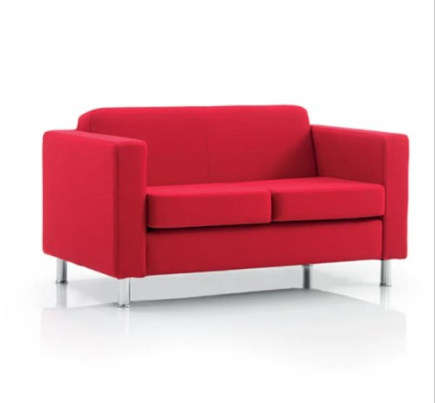 2 Seater Office Sofa for Office Area, Elegant High Backrest Sofa and Professional Spaces.