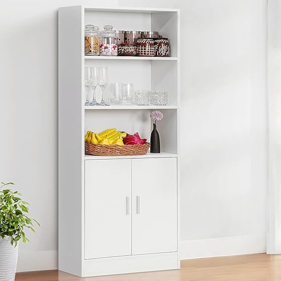 Wooden Storage Cabinet with Multi-Purpose Storage, Contemporary Style and Soft-Close Doors