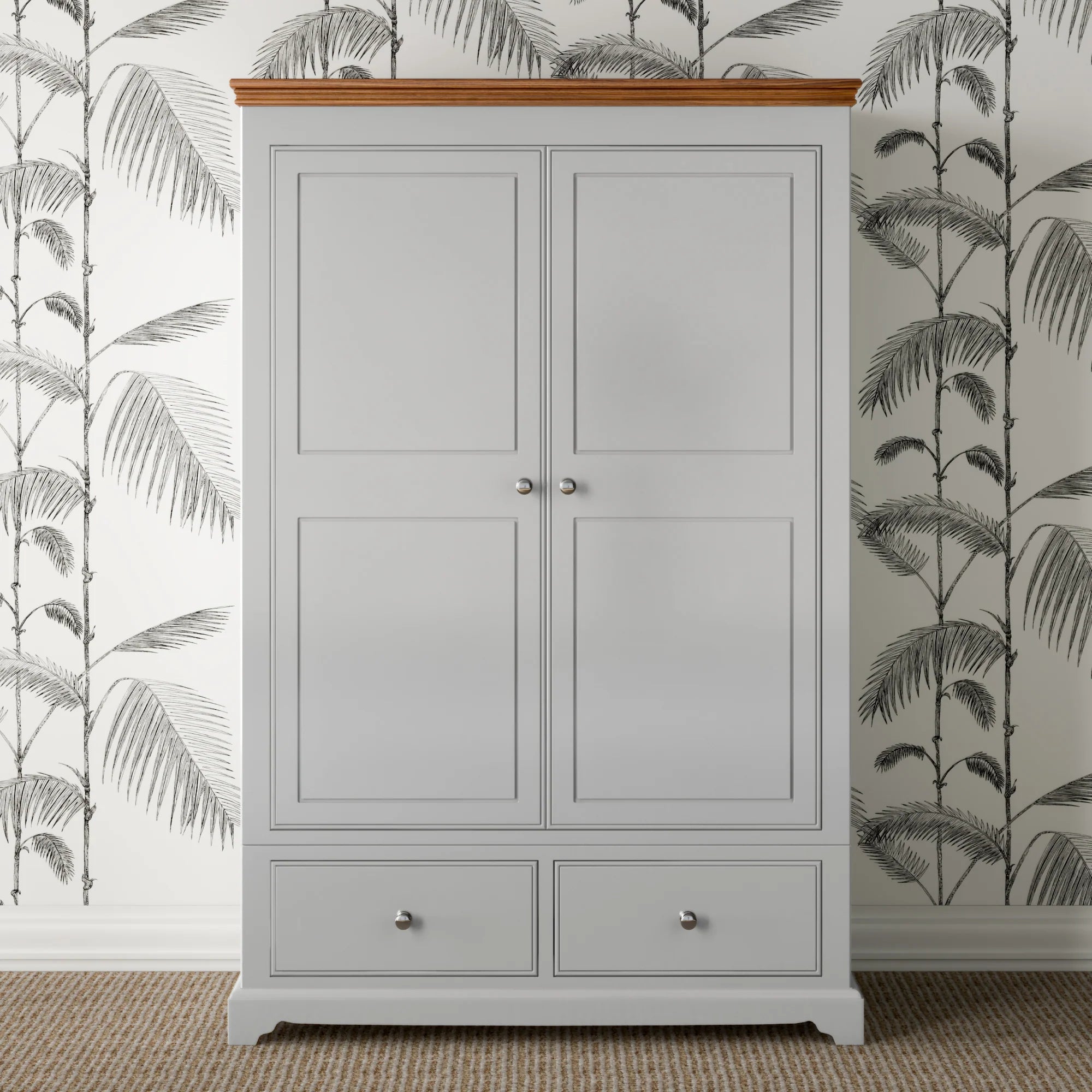 Wardrobe for Home 3-Door Ultra-Modern Look and Timeless Wooden Finish, and Classic Hinged Doors