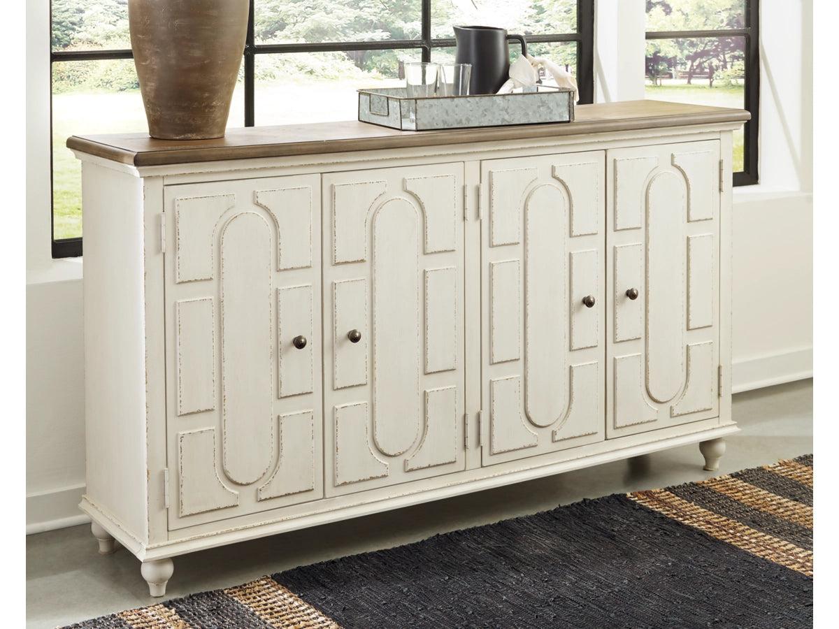 Wooden Storage Cabinet with Wooden Shelves, Doors for Concealed Storage Solutions