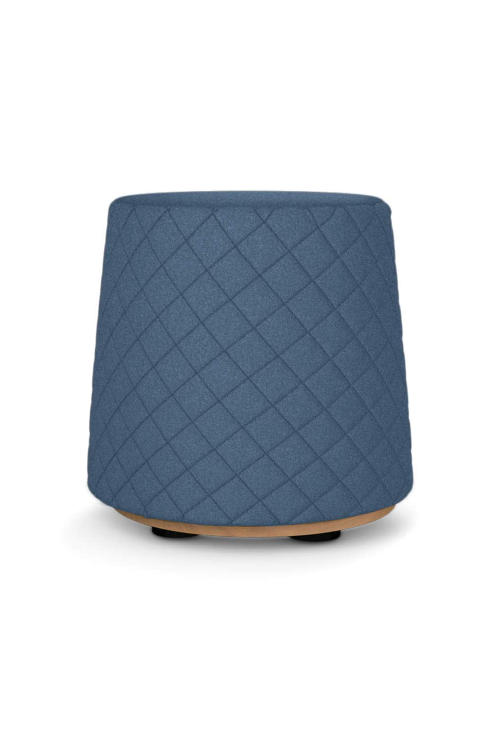 Ottoman Modern Square shape Upholstery Velvet Foot Rest Stool, Pouf for Office Home Décor for living Room, Bedroom, Office - Navy Blue