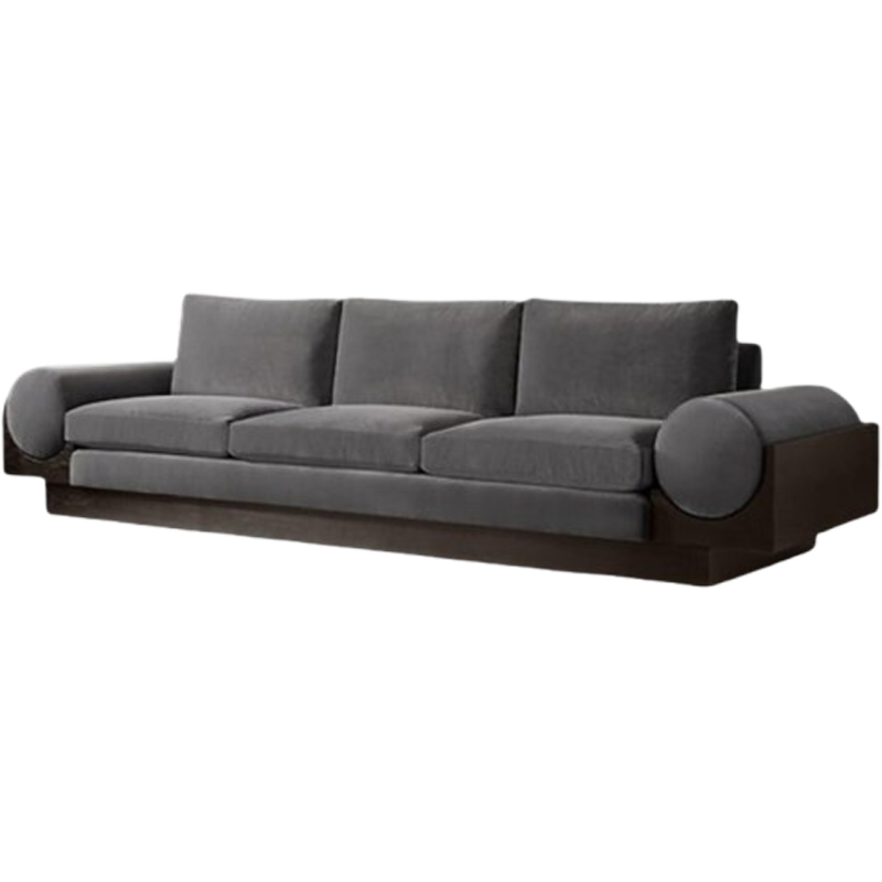 Modern 3 Seater Sofa for Home – Upholstered in Fine Suede Fabric with Top-Grade Wood for a Luxurious and Durable Seating Option.