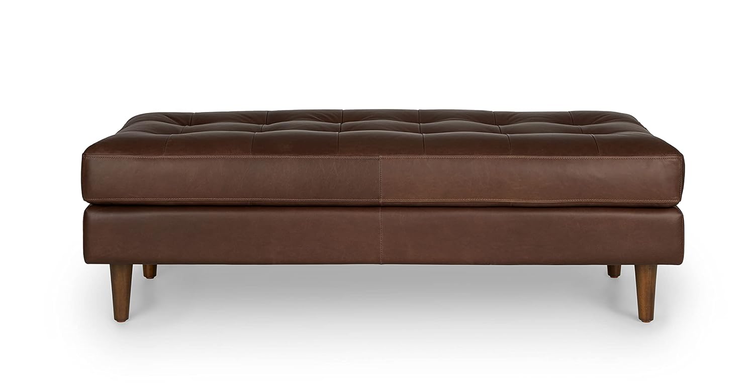 Pouffe For Home Furniture Upholstery Pu Leatherette Comfortable Seating Premium And Durable Design & Multi-Functional for Living Room -Brown