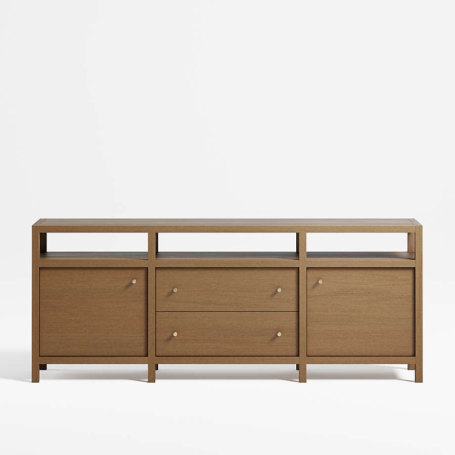 Wooden Storage Cabinet with Elegant Finish for Living and Dining Rooms and Multi-Purpose Storage Compartments