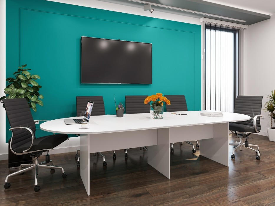 Conference and Meeting Table for Office Furniture and Perfect as a meeting table for offices, and collaborative workspaces.