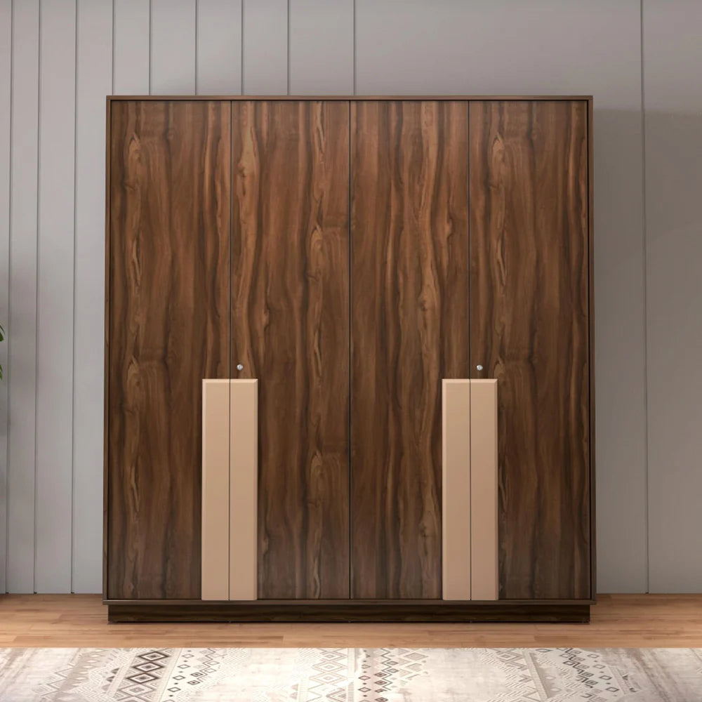 Wardrobe for Bedroom Storage – Two-Door Design with Hanging Space, Adjustable Shelves, Durable Plywood