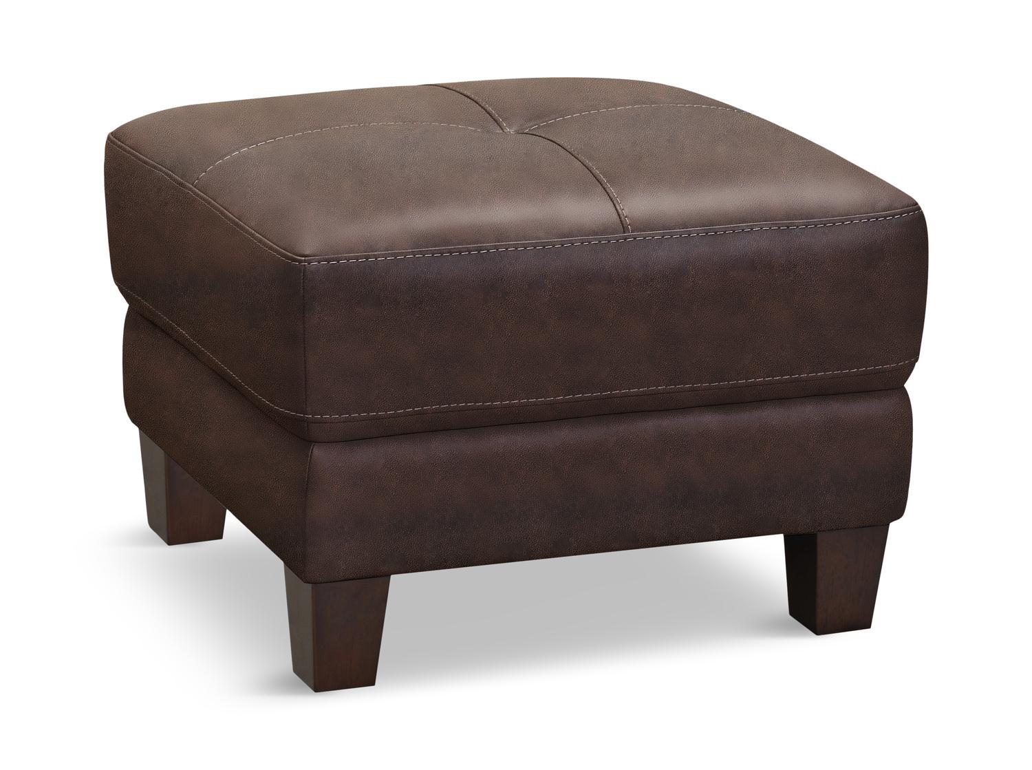 Ottoman For Home Furniture Upholstery Pu Leatherette Comfortable Soft, Multi-Functional Modern And Durable for Living Room -Brown