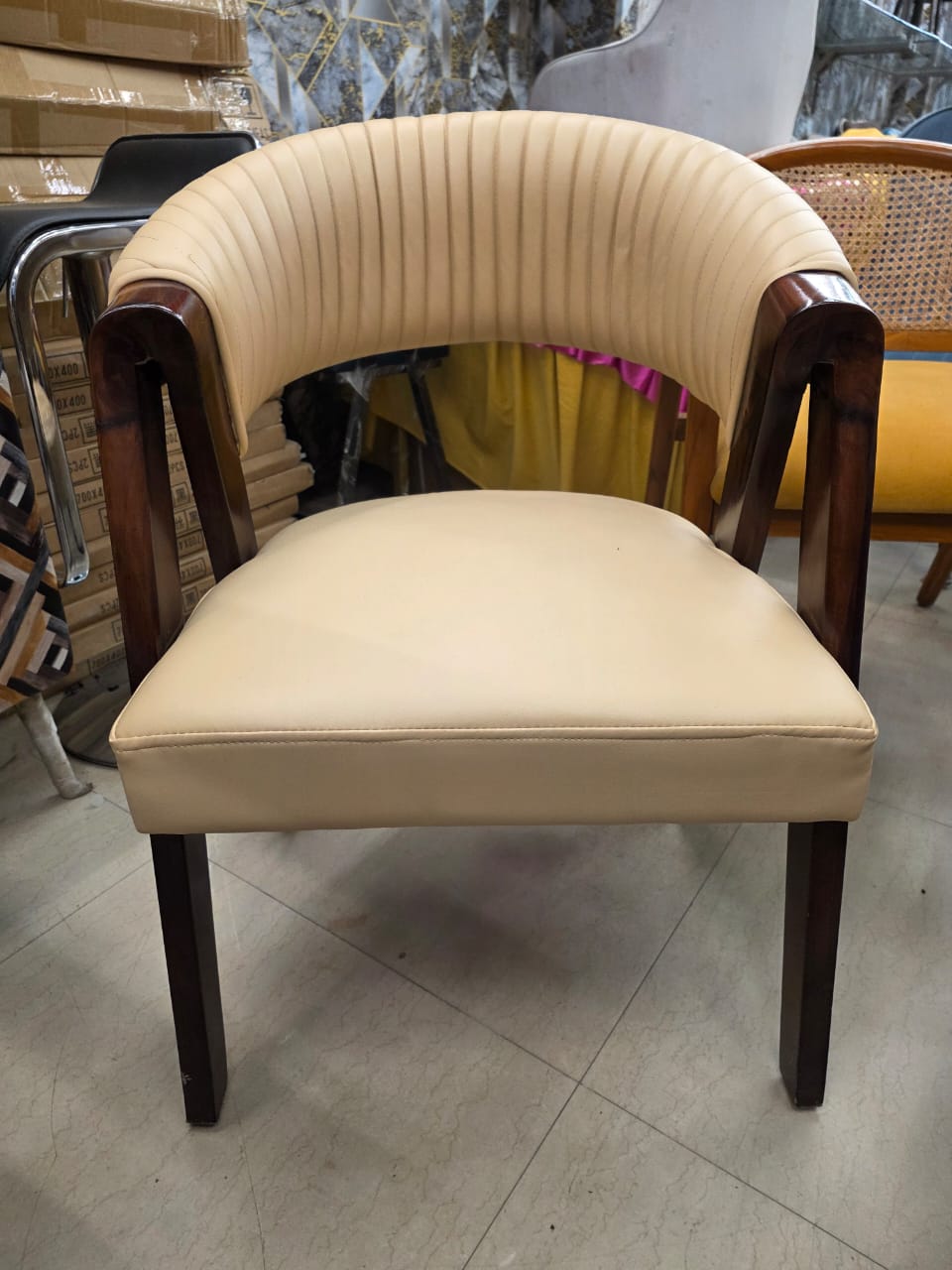 Dining Chair for Home Furniture with Wooden Frame Base and Modern Design