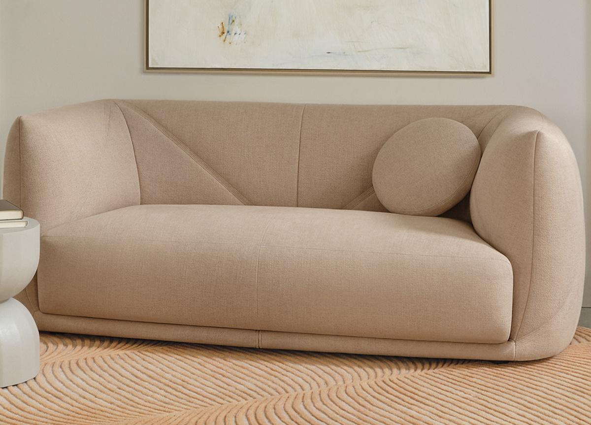 3-Seater Sofa with Premium Suede Upholstery, Plush Padding, Sturdy Construction, and Contemporary Appeal and Cozy