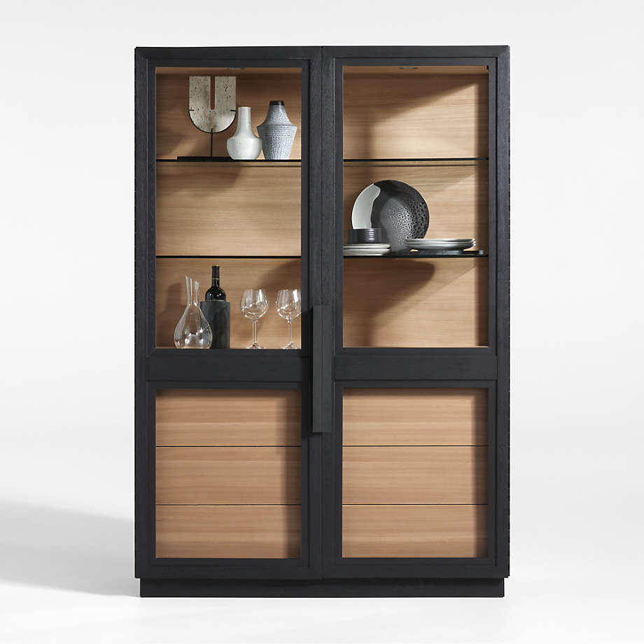 Wooden Storage Cabinet with Elegant Finish for Dining Rooms and Multi-Purpose Storage Compartments