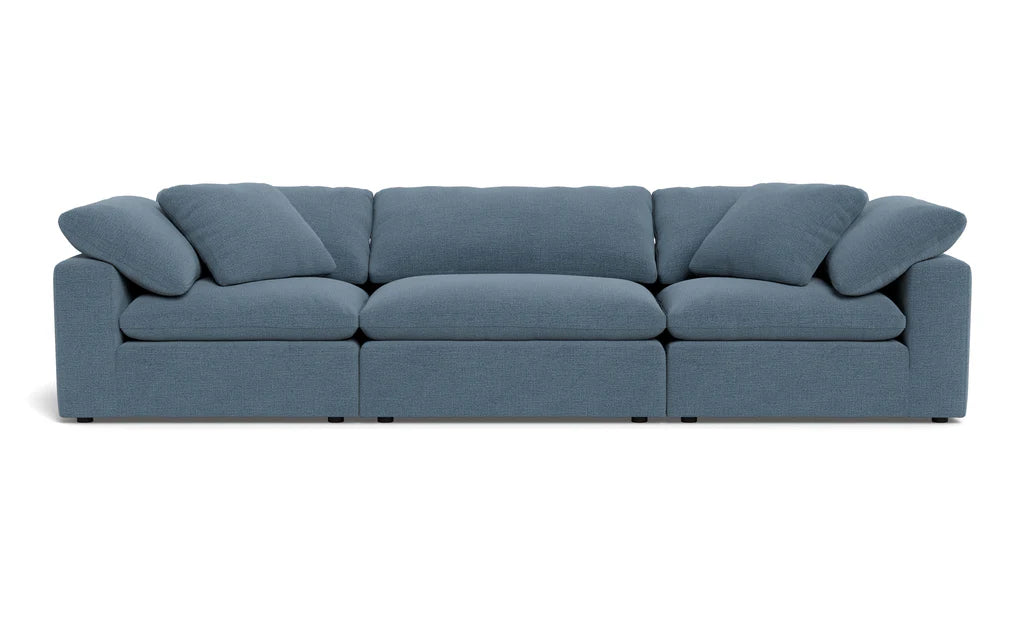 3 Seater & Sofa For Home Furniture, Upholstery Fabric Luxury & And Durable Design For Living Room and Hall-Blue