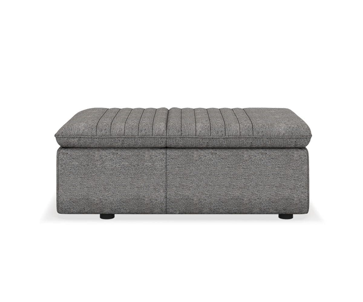 Ottoman For Home Furniture Upholstery Velvet, Convertible Seat with Hidden Storage Comfortable Seating for Living Room - Grey