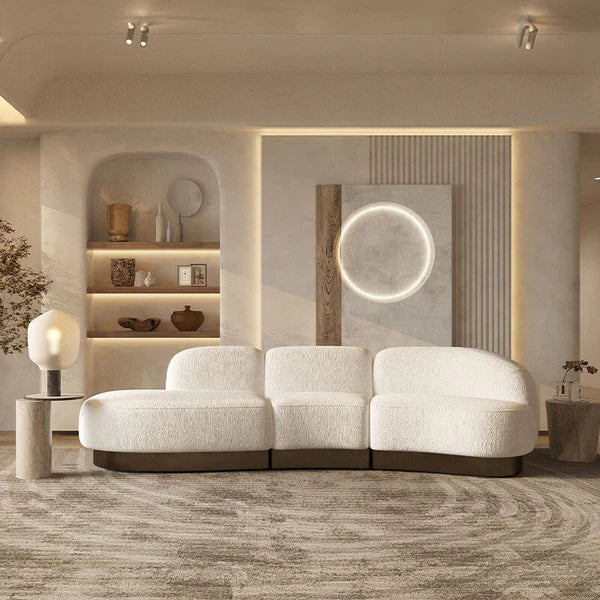 3-Seater Premium Italian Sofa with Fabric uphostery for comfort and style in upscale modern and professional environments.