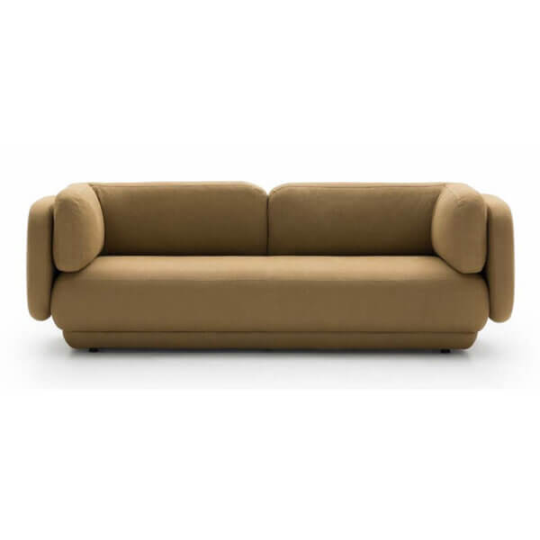 3-Seater Sofa Featuring Modern and Italian, Pretigious Suede Fabric, Cozy Padding, Robust Frame, and Contemporary Style