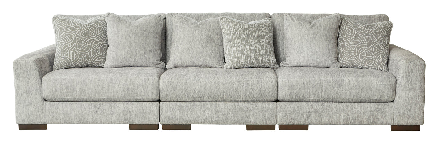 3 Seater Wooden Sofa For Home Furniture, Upholstery Fabric Premium And Durable Design For Living Room and Hall- Grey (Copy)