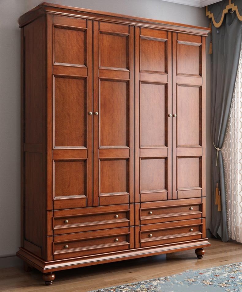 Wardrobe for Bedroom – 4 Door Almirah with Drawer and Premium Space-Saving Wardrobe with Elegant Finish.