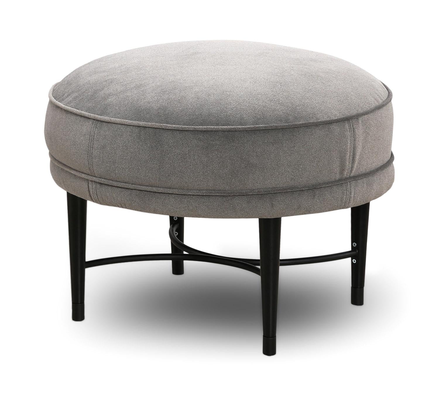 Ottoman For Home Furniture Upholstery Velvet Comfortable Soft, Multi-Functional Modern And Durable for Living Room -Dark Grey