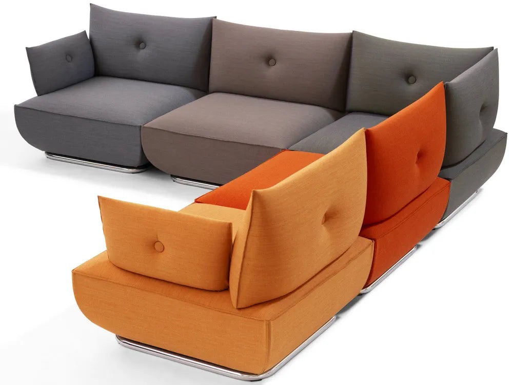 L-Shape Office Sofa with Enclosed Seating Space with Modular Office Sofa – Easy to Move and Rearrange