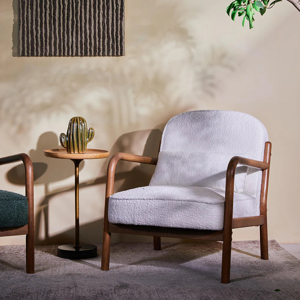 Wooden Lounge Chair – Upholstered, Comfortable, and Modern Design