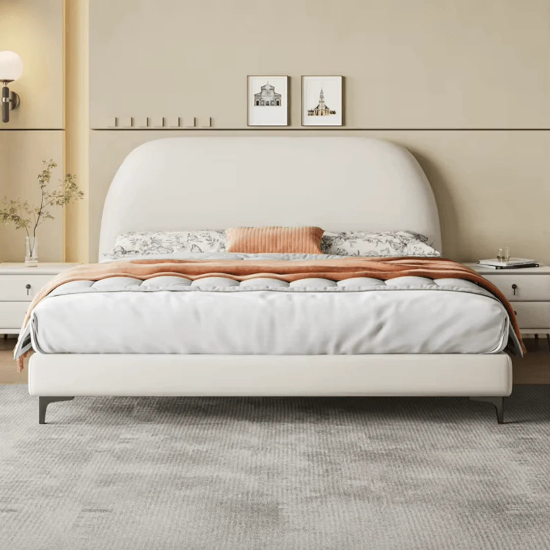 Modern Upholstered Bed – Soft Fabric, Solid Wood & Engineered Frame, Luxurious Bedrooms