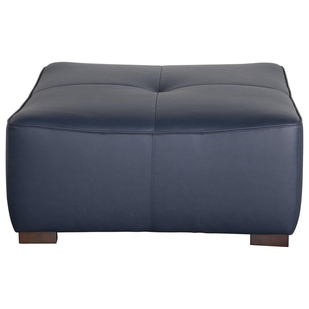 Ottoman For Home Furniture Modern & Durable Design With Storage Upholstery Pu Leatherette Foot Rest for Office for living Room - Navy Blue
