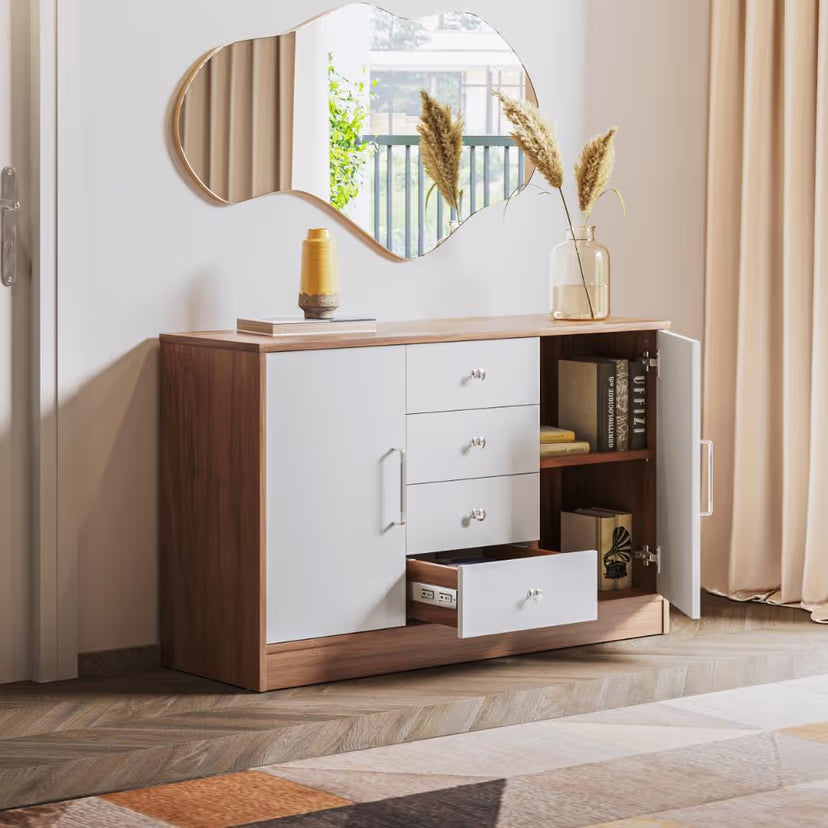 Cabinet with A High-Quality Multipurpose Storage Crafted from Durable Wood, Featuring Soft-Close Doors and Spacious Shelves for Everyday Storage Needs