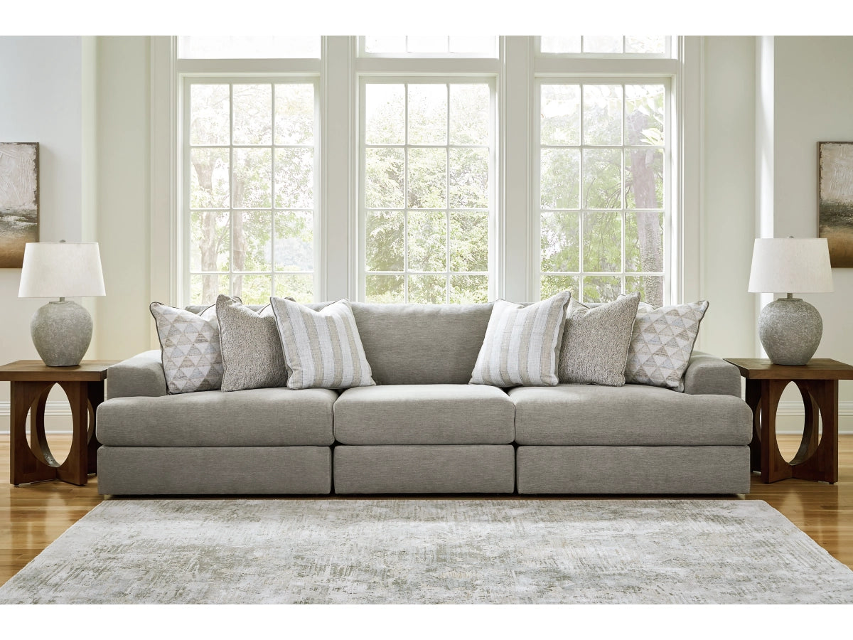 3 Seater Sofa For Home Furniture, Upholstery Fabric Luxury & And Durable Design For Living Room and Hall-Grey