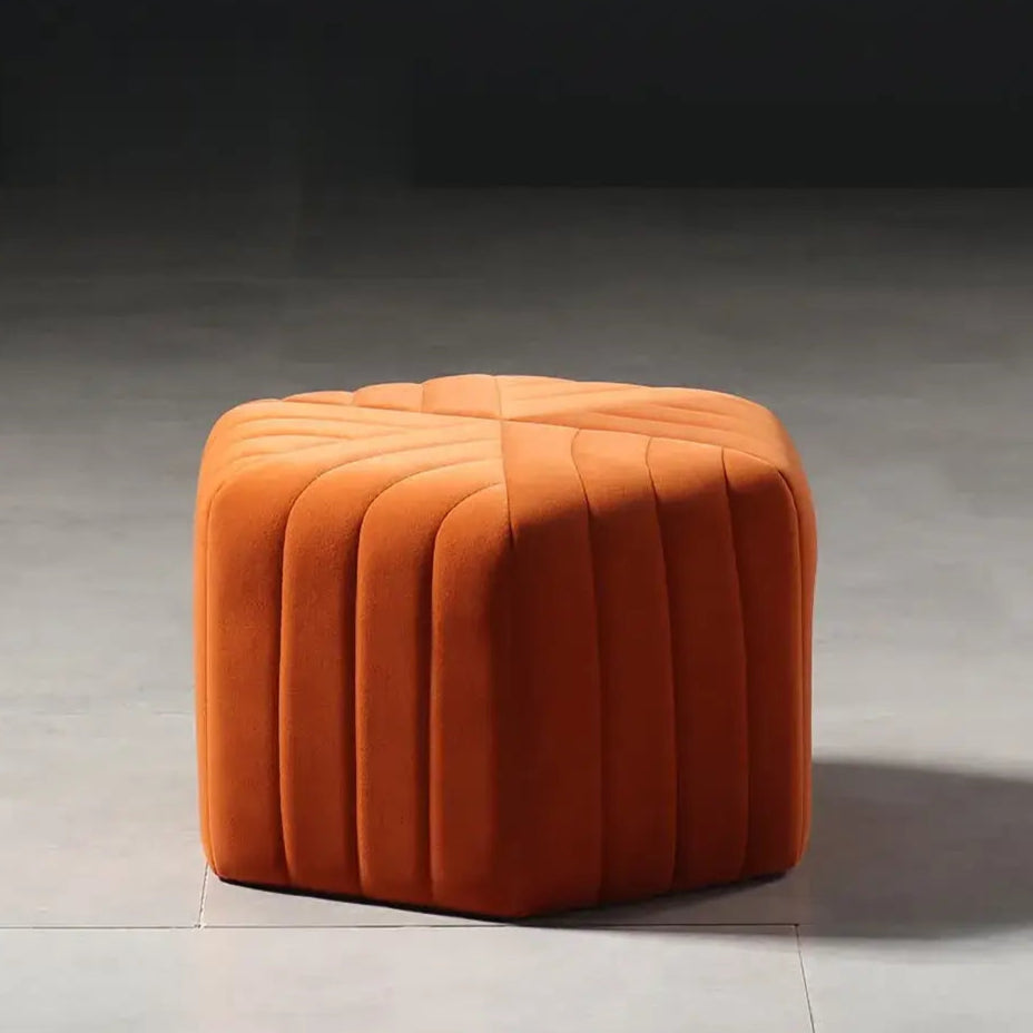 Ottoman Velvet – Upholstery Solid Wood Frame with Foam Padding, Sleek Design, for Living Room or Bedroom.