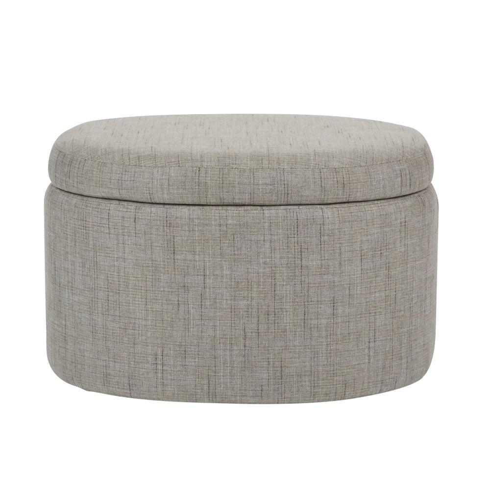 Ottoman For Home Furniture Modern Design Upholstery Fabric Foot Rest for Office for living Room - Light Grey
