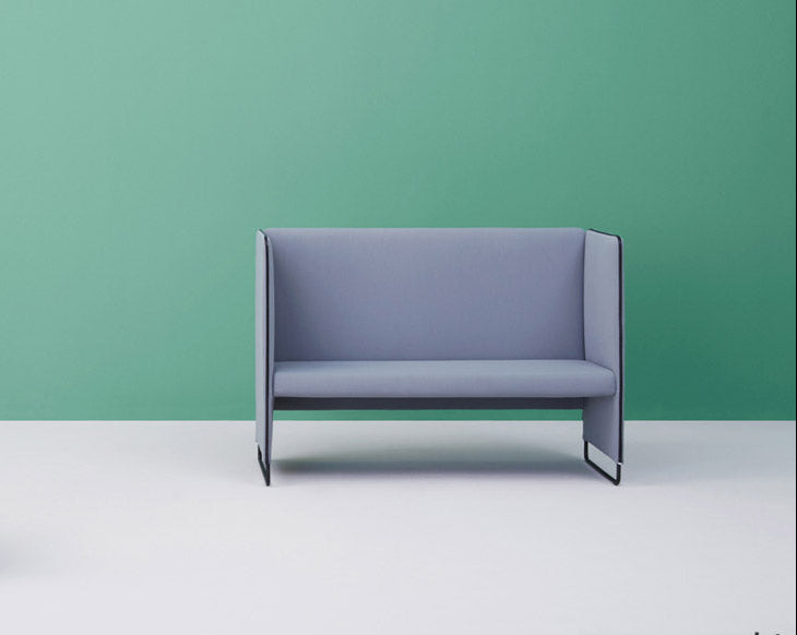 3 Seater Office Sofa with Modern Designs and High Back with Privacy Panels, Configurable Modular Sofa for Workspaces