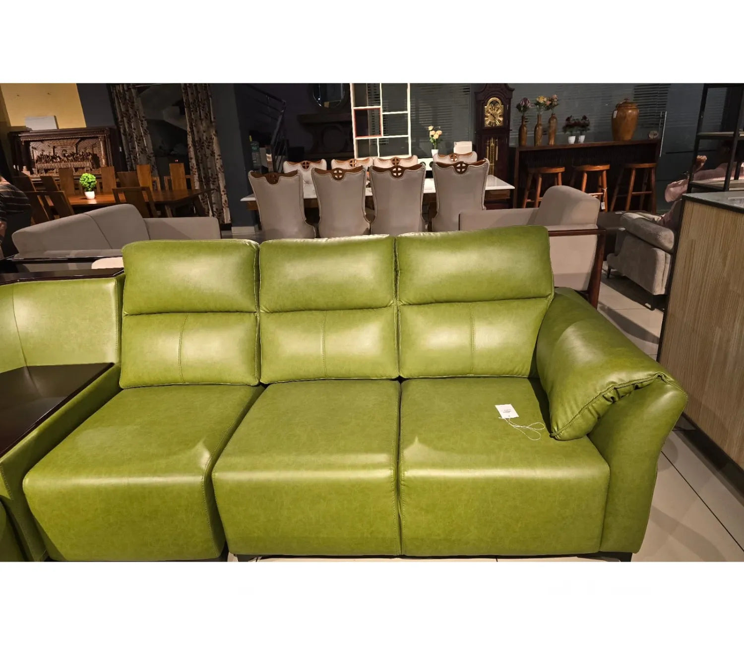 L Shape Corner Sofa For Home and Furniture Upholstery Pu leatherette , Modern and Durable Design for Living Room – Green